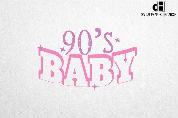 90’s Baby Girl SVG Design for Graphics and Crafts