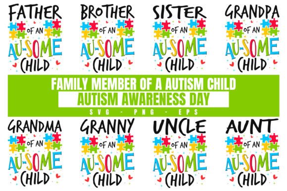 Autism Day Child Awareness Bundle Svg for Crafts & Graphics