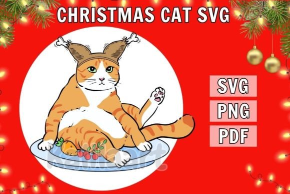 Christmas Cat SVG: A Charming Graphics Asset for Crafts