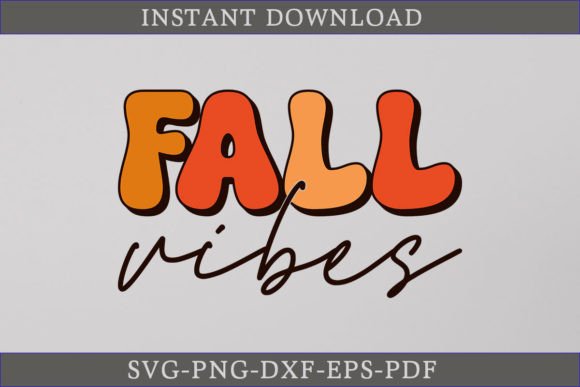 Fall Vibes Retro SVG Cut File: A Perfect Addition for Crafts and Graphics