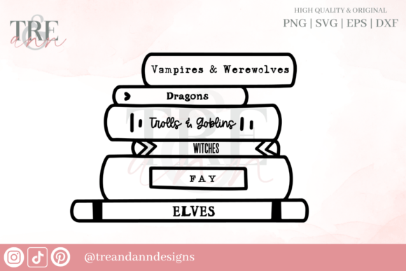 Fantasy Characters Books Graphics for Crafts Branding
