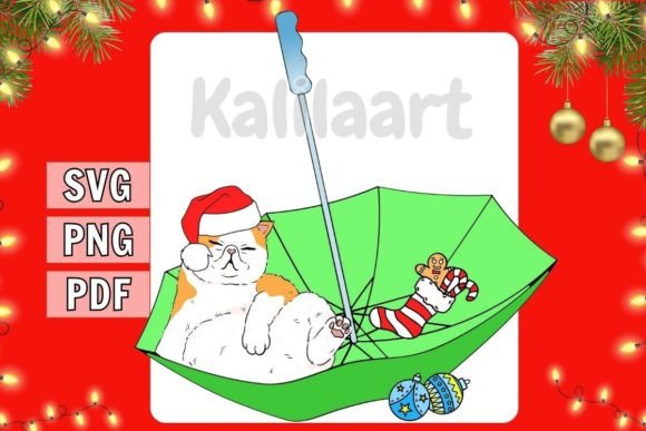 Merry Christmas Cat SVG: A Charming Graphics Asset for Crafts