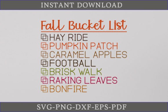 Review: Fall Bucket List SVG Cut File for Crafts & Graphics