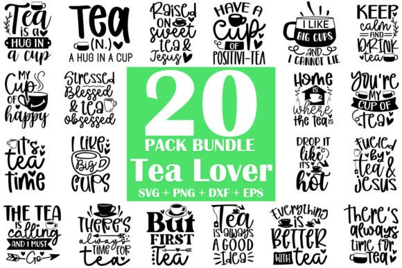 Tea SVG Bundle, Tea Lover SVG: Perfect for Crafts and Graphics
